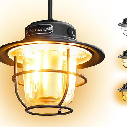 Portable Camping Light Waterproof LED Tent Lantern Rechargeable Outdoor Hanging Lamp