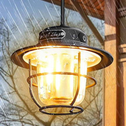 Portable Camping Light Waterproof LED Tent Lantern Rechargeable Outdoor Hanging Lamp