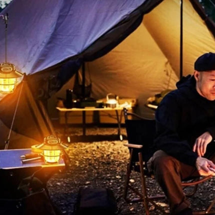 Portable Camping Light Waterproof LED Tent Lantern Rechargeable Outdoor Hanging Lamp