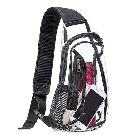 Clear Sling Bag PVC Crossbody Bag for Stadium Events Concerts and Hiking