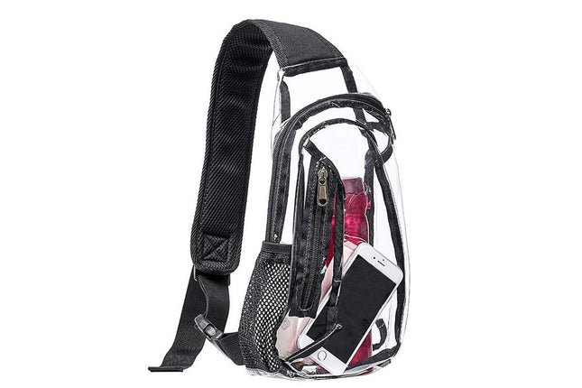 Clear Sling Bag PVC Crossbody Bag for Stadium Events Concerts and Hiking V1308-DSZKI-36
