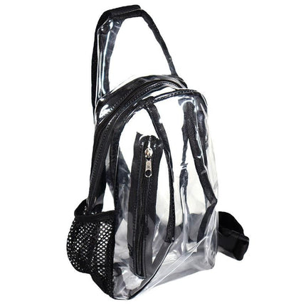 Clear Sling Bag PVC Crossbody Bag for Stadium Events Concerts and Hiking