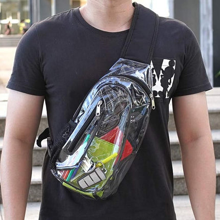 Clear Sling Bag PVC Crossbody Bag for Stadium Events Concerts and Hiking