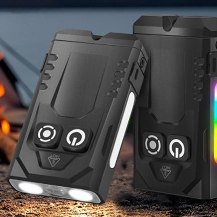 Aluminum Alloy Portable Mini Flashlight with 365nm UV Light and RGB Side Lamp