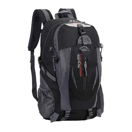 Water-resistant Hiking Backpack Travel Camping Nylon Outdoor Bag for Men and Women -Black