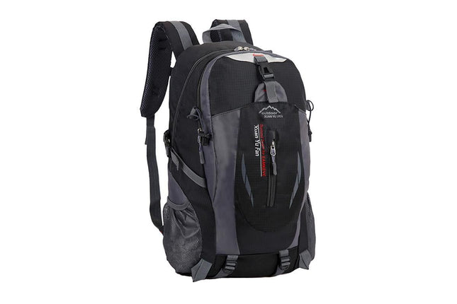 Water-resistant Hiking Backpack Travel Camping Nylon Outdoor Bag for Men and Women -Black – product detail