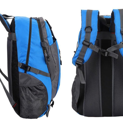 Water-resistant Hiking Backpack Travel Camping Nylon Outdoor Bag for Men and Women -Blue