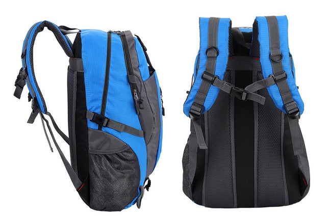 Water-resistant Hiking Backpack Travel Camping Nylon Outdoor Bag for Men and Women -Blue – product detail