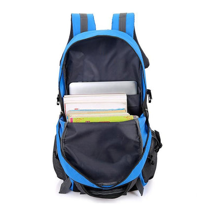 Water-resistant Hiking Backpack Travel Camping Nylon Outdoor Bag for Men and Women -Blue