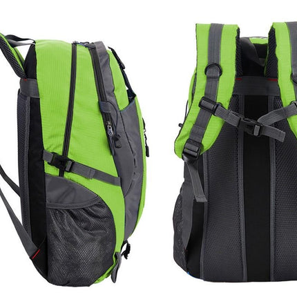 Water-resistant Hiking Backpack Travel Camping Nylon Outdoor Bag for Men and Women -Green