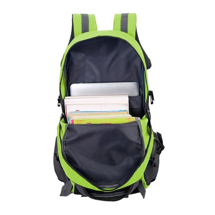 Water-resistant Hiking Backpack Travel Camping Nylon Outdoor Bag for Men and Women -Green