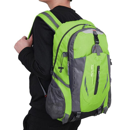 Water-resistant Hiking Backpack Travel Camping Nylon Outdoor Bag for Men and Women -Green