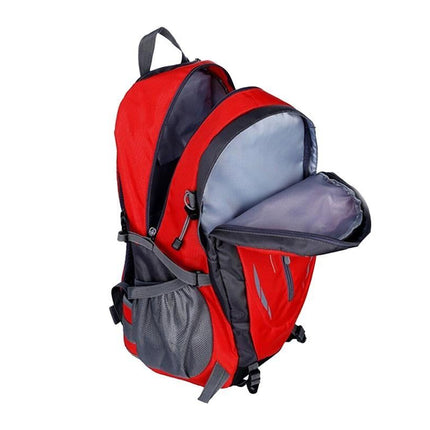 Water-resistant Hiking Backpack Travel Camping Nylon Outdoor Bag for Men and Women -Red