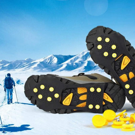 Ice Cleats Crampons Snow Shoe Spikes Grips Anti-Slip for Shoes Boots -L