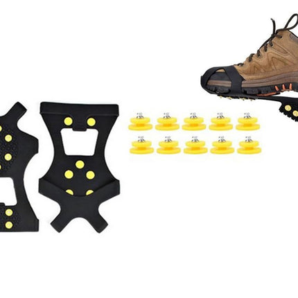 Ice Cleats Crampons Snow Shoe Spikes Grips Anti-Slip for Shoes Boots -L