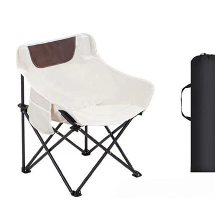 Compact Folding Chair Portable Camping Chair for Outdoor Activities - Beige
