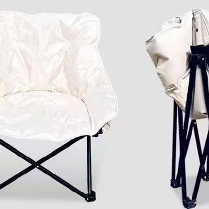 Compact Folding Chair Portable Camping Chair for Outdoor Activities - Beige