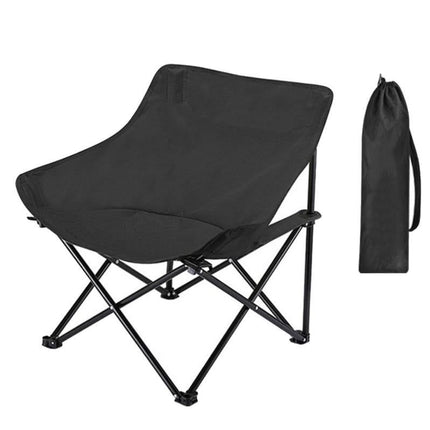 Compact Folding Chair Portable Camping Chair for Outdoor Activities - Black