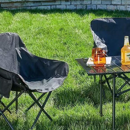 Compact Folding Chair Portable Camping Chair for Outdoor Activities - Black
