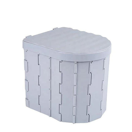 Portable Camping Toilet Folding Toilet for Adults with Lid -Gray