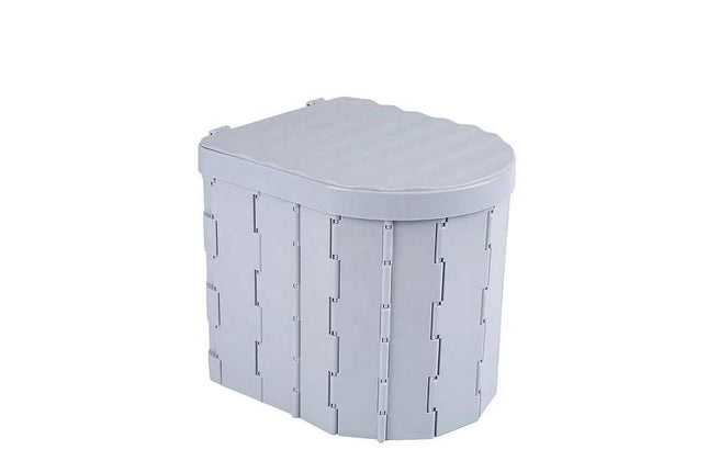 Portable Camping Toilet Folding Toilet for Adults with Lid -Gray V1308-DSZKI-5-2