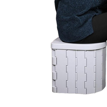 Portable Camping Toilet Folding Toilet for Adults with Lid -Gray