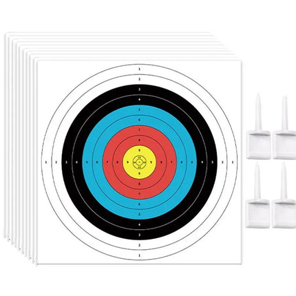 30Pcs Archery Targets Paper 10 Ring Bow Arrow Targets Face