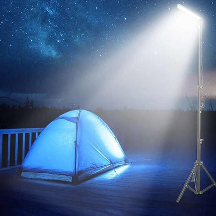 Portable LED Camping Lantern with Adjustable Height Tripod for Outdoor