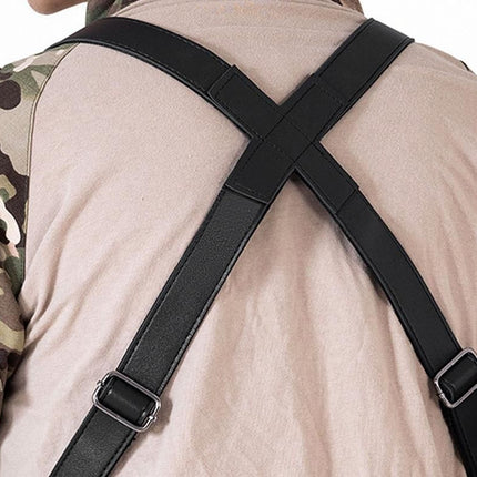 Outdoor Double Shoulder Armpit Bag with Multiple Pockets - Black