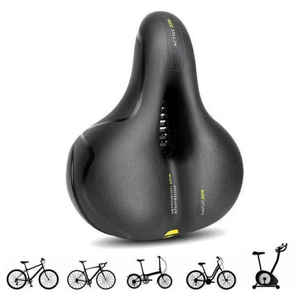 Air Cushion Shock Absorbing Mountain Bike Saddle Seat - Yellow