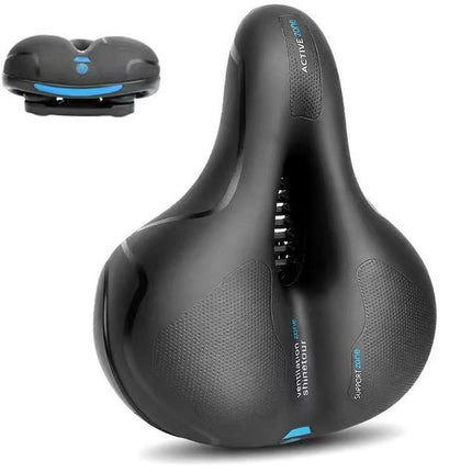 Air Cushion Shock Absorbing Mountain Bike Saddle Seat - Blue