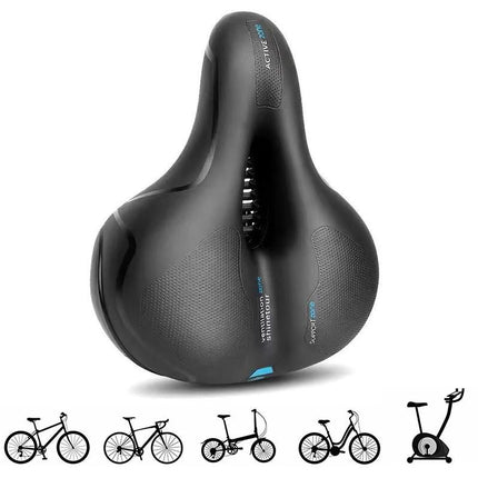 Air Cushion Shock Absorbing Mountain Bike Saddle Seat - Blue
