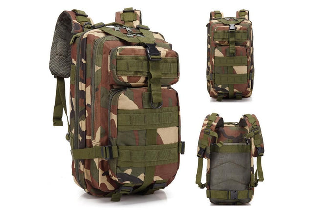 30L Military Backpack Tactical Hiking Camping Bag Rucksack for Outdoor Trek Travel -Green V1308-DSZKI-6-1