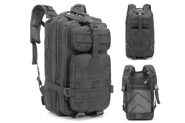 30L Military Backpack Tactical Hiking Camping Bag Rucksack for Outdoor Trek Travel -Black V1308-DSZKI-6-2