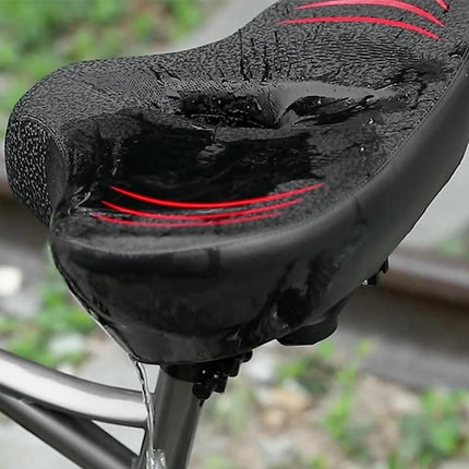 Noseless Bike Seat Cushion for Men & Women Comfortable Saddle for Peloton Bikes Exercise Bikes Electric Bikes Cruiser Bikes - Black&Red