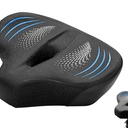 Noseless Bike Seat Cushion for Men & Women Comfortable Saddle for Peloton Bikes Exercise Bikes Electric Bikes Cruiser Bikes - Balck&Blue
