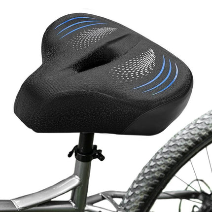 Noseless Bike Seat Cushion for Men & Women Comfortable Saddle for Peloton Bikes Exercise Bikes Electric Bikes Cruiser Bikes - Balck&Blue