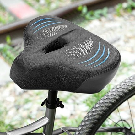 Noseless Bike Seat Cushion for Men & Women Comfortable Saddle for Peloton Bikes Exercise Bikes Electric Bikes Cruiser Bikes - Balck&Blue