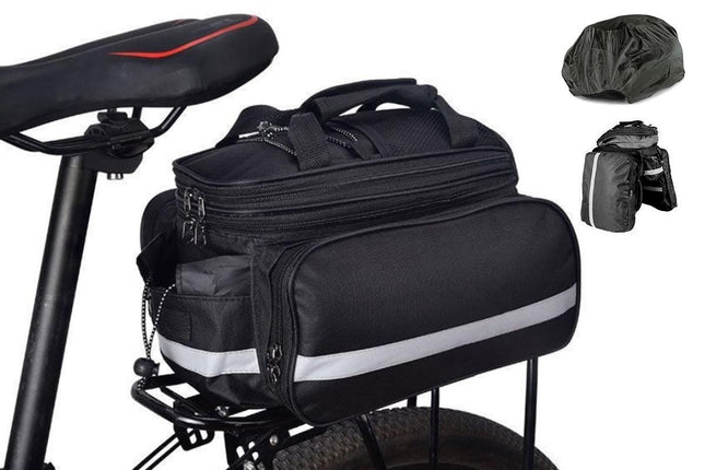 Bicycle Rear Chair Bag Bike Rack Bag Cycle Luggage Carrier Trunk Bag with Rain Cover V1308-DSZKI-61
