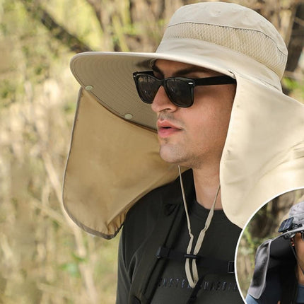 Outdoor Wide Brim Sun Hat With 2 Solar Fans Fishing And Beach Hat With Built In Fan -Khaki