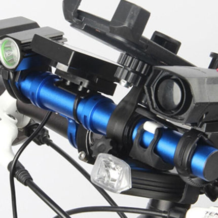 20cm Aluminum Alloy Bicycle Handlebar Extender Mount - Blue