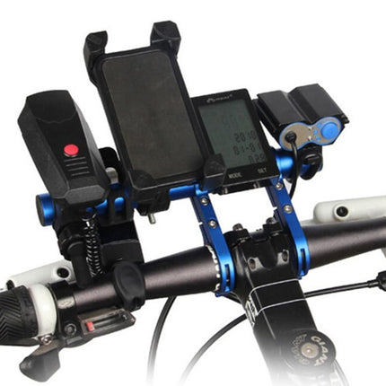 20cm Aluminum Alloy Bicycle Handlebar Extender Mount - Blue