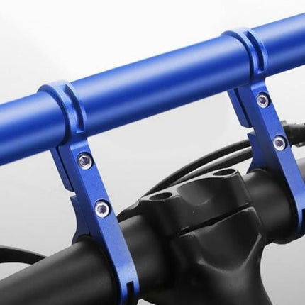 20cm Aluminum Alloy Bicycle Handlebar Extender Mount - Blue