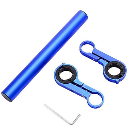 20cm Aluminum Alloy Bicycle Handlebar Extender Mount - Blue