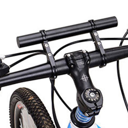 20cm Aluminum Alloy Bicycle Handlebar Extender Mount - Black