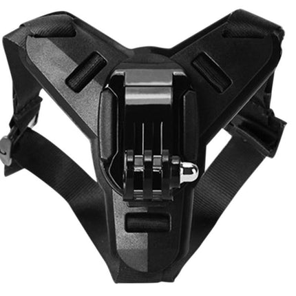 Motorcycle Helmet Chin Mount for Action Camera Quick Release Shockproof - Black
