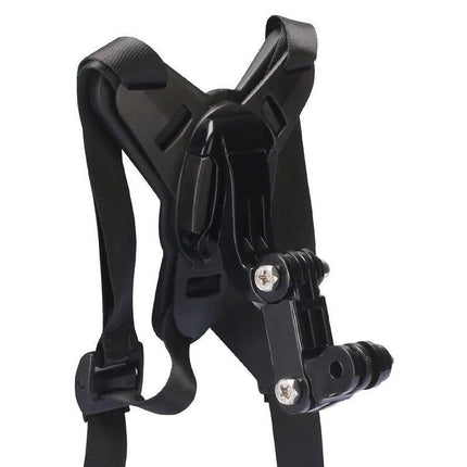 Motorcycle Helmet Chin Mount for Action Camera Quick Release Shockproof - Black