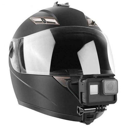 Motorcycle Helmet Chin Mount for Action Camera Quick Release Shockproof - Black