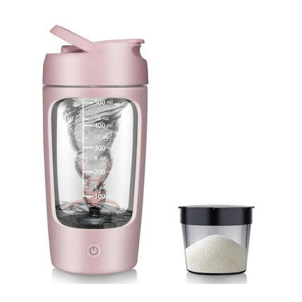 Electric Shaker Bottle Protein Shaker Bottle Protein Mixer for Perfect Creamy Shake Rechargeable Blender Bottle -Pink