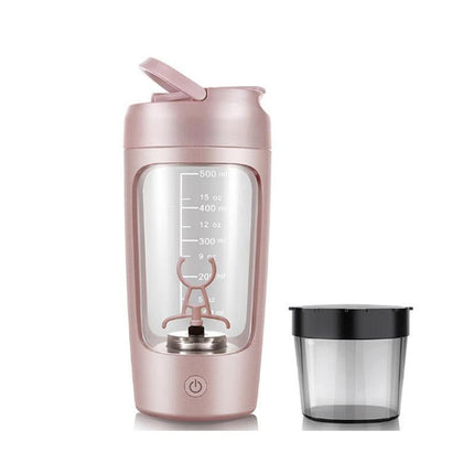 Electric Shaker Bottle Protein Shaker Bottle Protein Mixer for Perfect Creamy Shake Rechargeable Blender Bottle -Pink